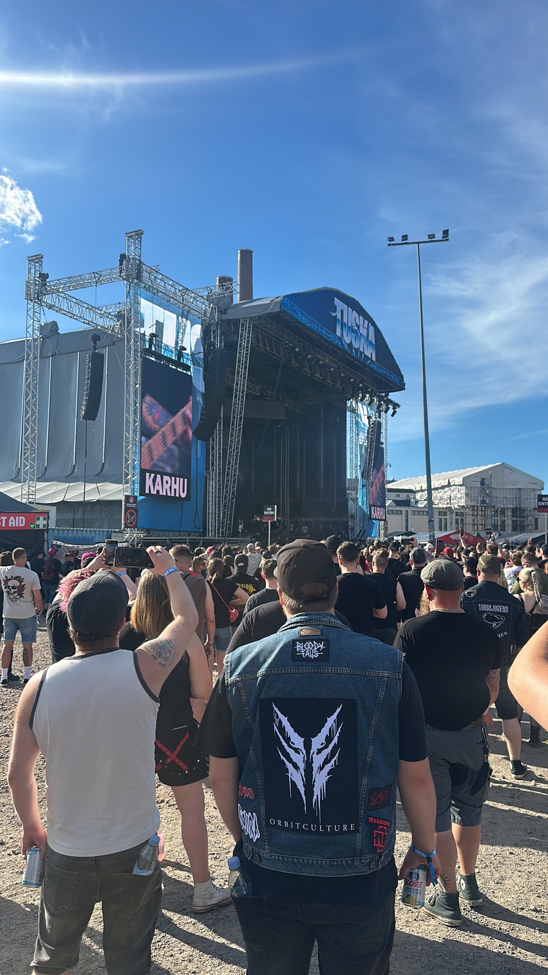 P.O.D. performing on the Tuska main stage during a sunny Day 2 in Helsinki
